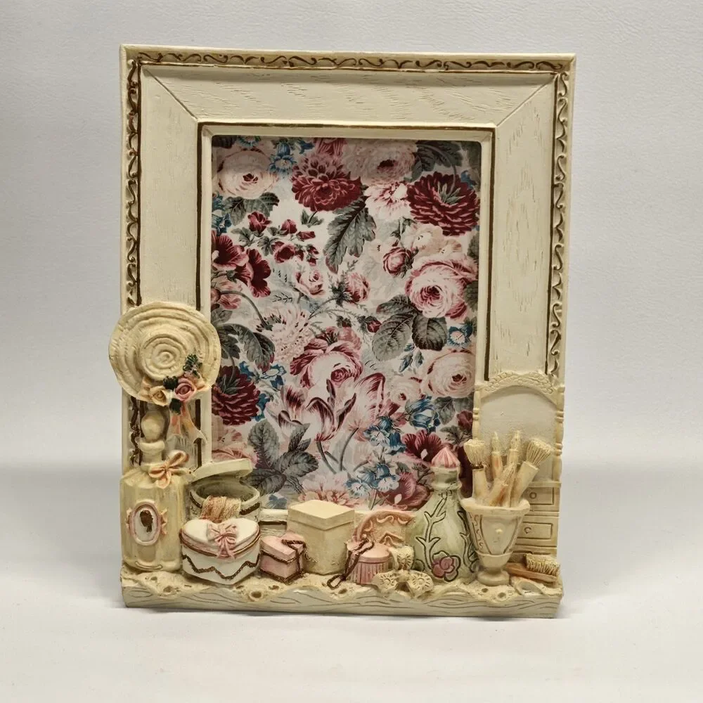 Coquette Cottagecore 3.5x5 Photo Frame Victorian Style Vanity Shabby Chic Decor